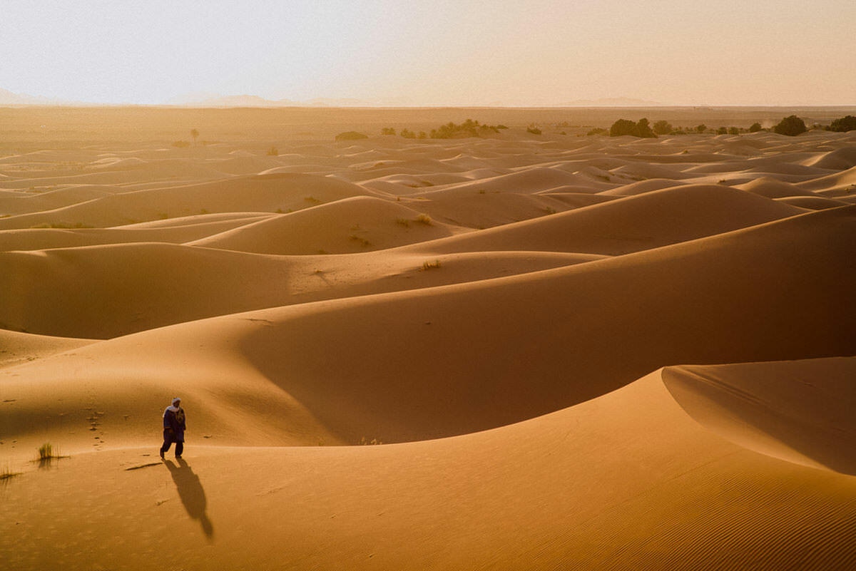 034 sahara desert sunset stars morocco - From the Atlas Mountains to the Sahara