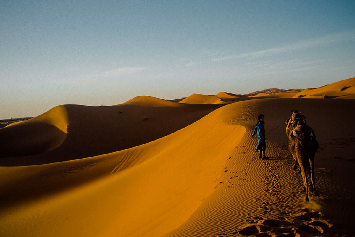 039 sahara desert sunset stars morocco - From the Atlas Mountains to the Sahara