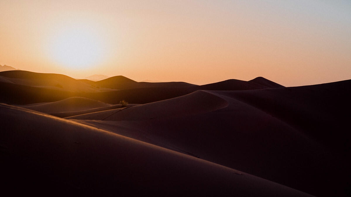 040 sahara desert sunset stars morocco - From the Atlas Mountains to the Sahara