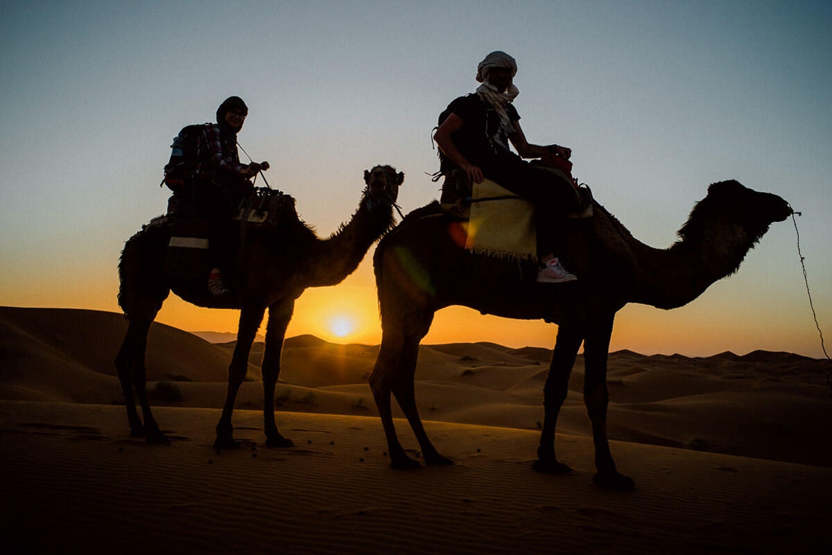 041 sahara desert sunset stars morocco - From the Atlas Mountains to the Sahara