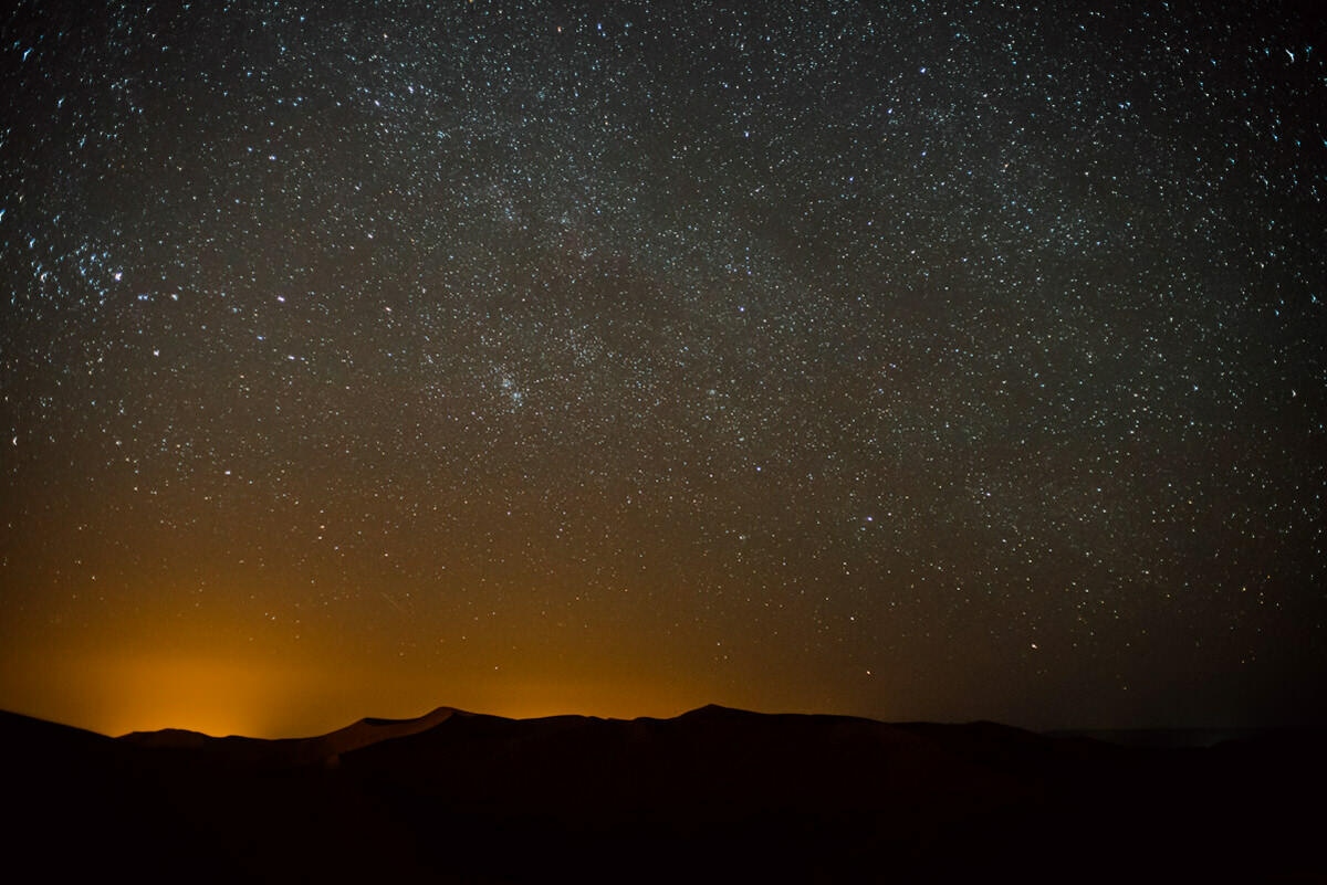 051 sahara desert sunset stars morocco - From the Atlas Mountains to the Sahara