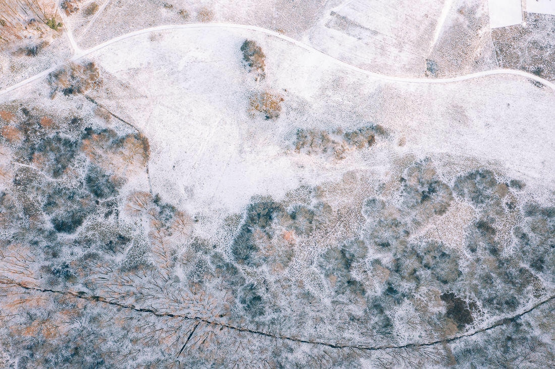 016 luftaufnahmen bodensee winterwald 1 - Winter Landscape from Above