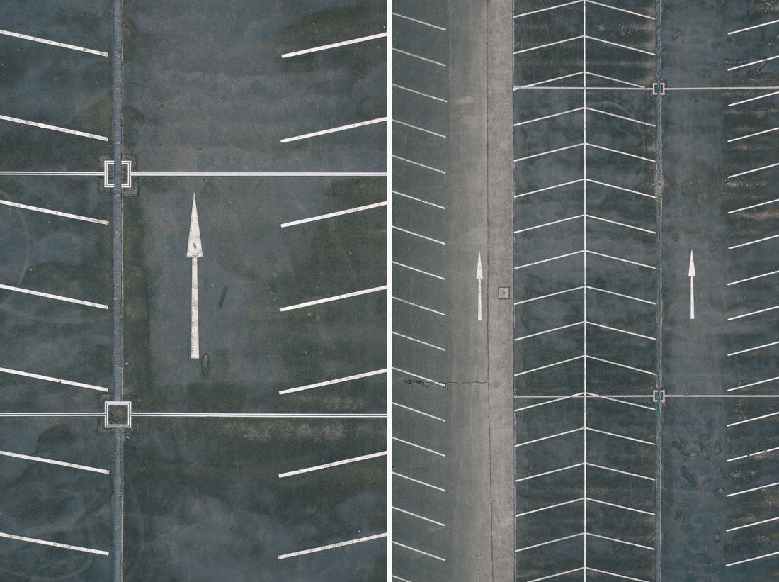003 parkhaus universitaet konstanz luftaufnahmen - Aerial Shots of the Uni Konstanz Parking Garage – Lines in the Rainlight