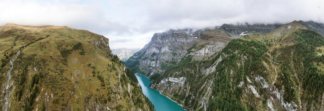 010 gigerwaldsee campen wandern kloentalersee - Aerial Shots of Gigerwaldsee & Klöntalersee