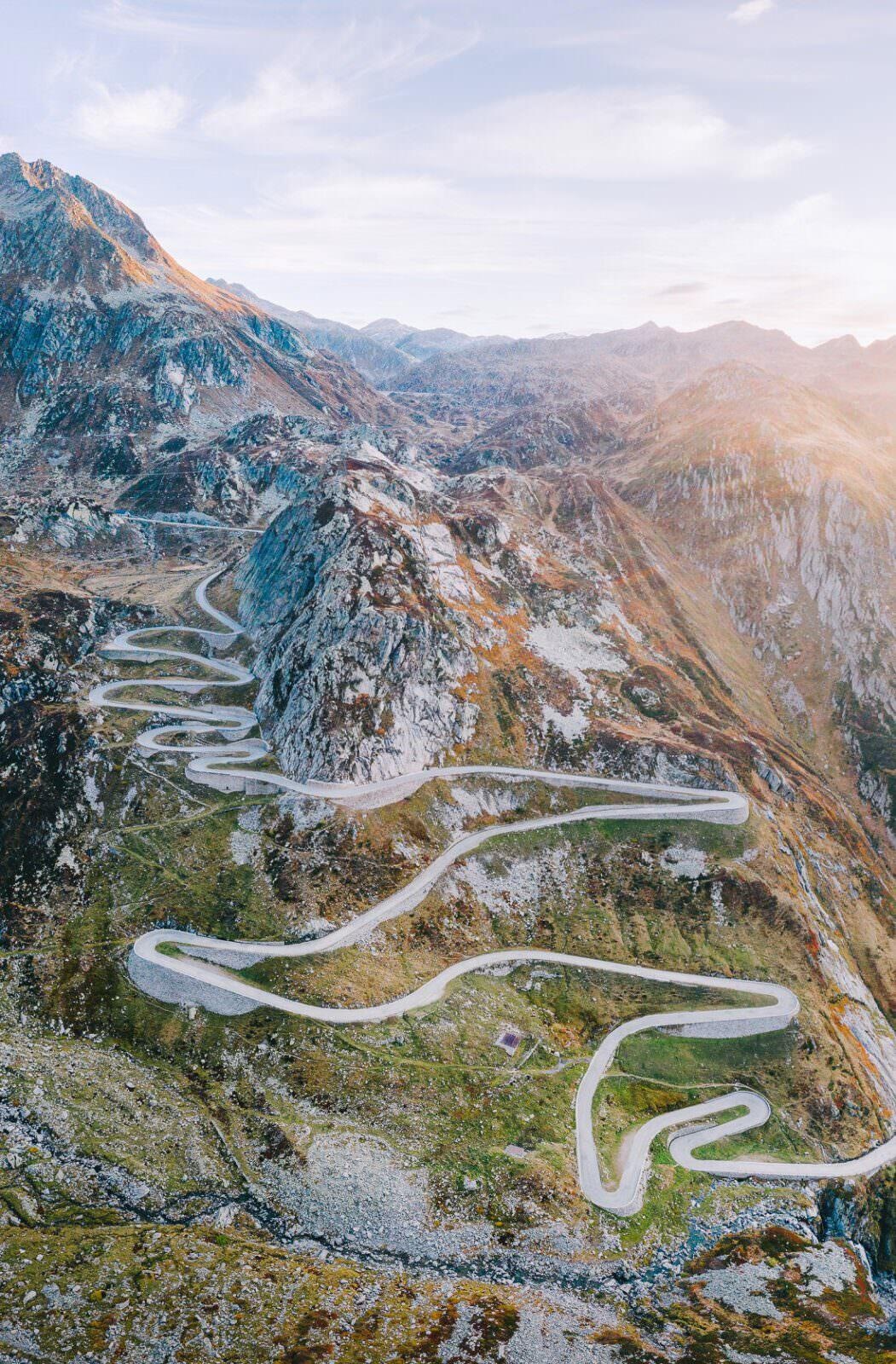 020 alte gotthardpass strasse tremola - Aerial Views from Around the World
