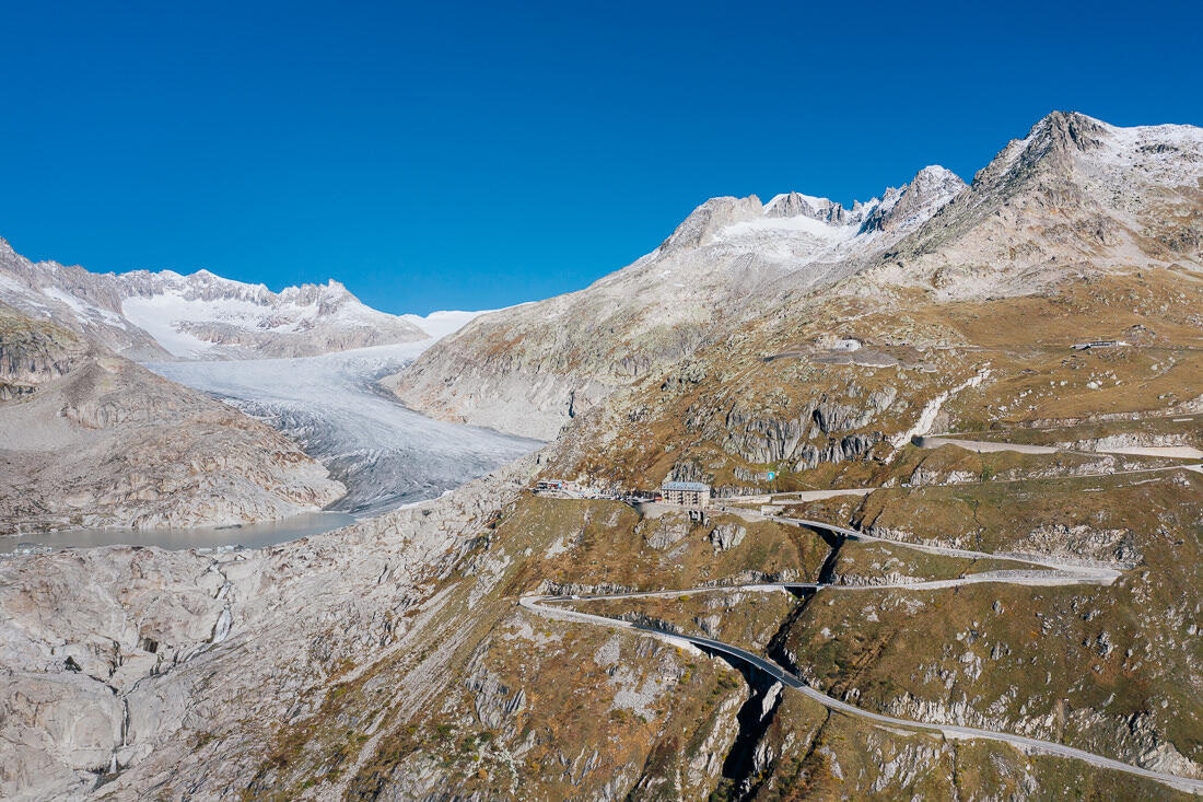 005 grandtour luftaufnahme berge furkapass - Tomas aéreas del Furkapass (Suiza)