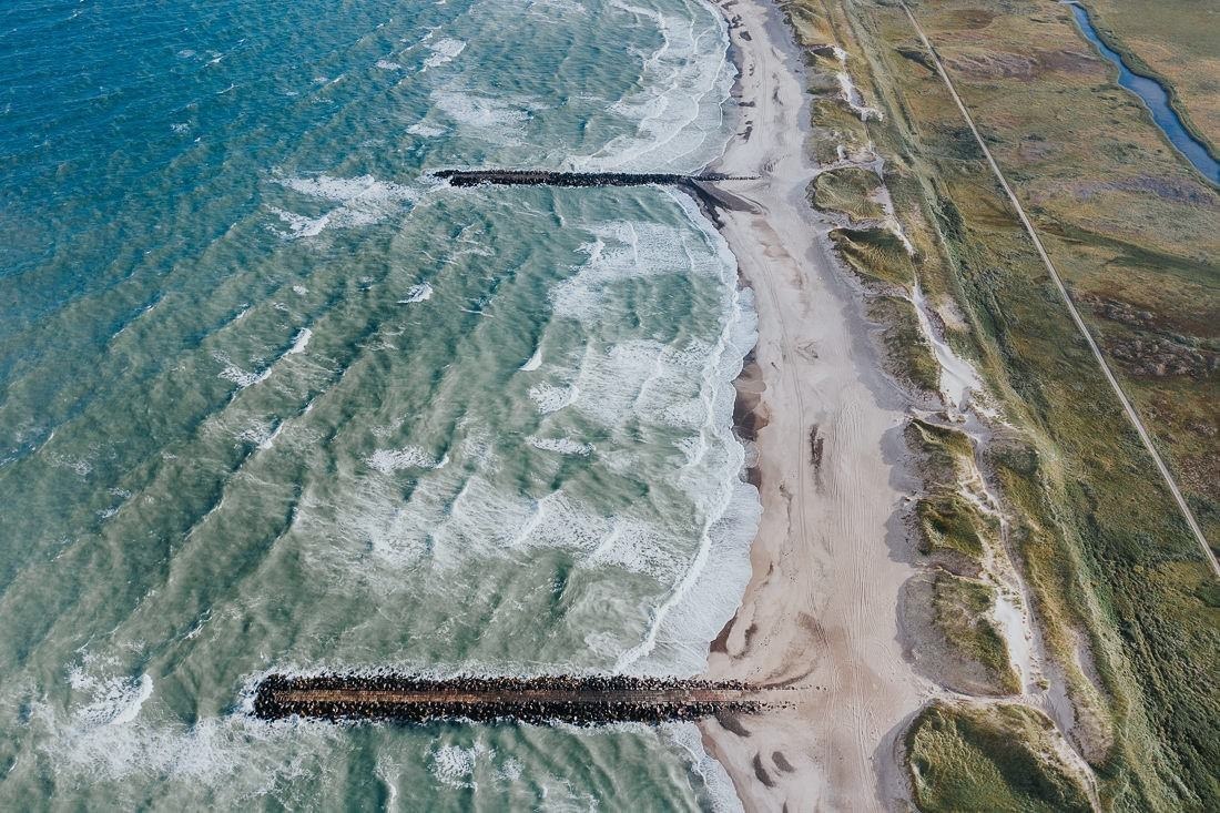 daenemark drohne strand luftaufnahmen