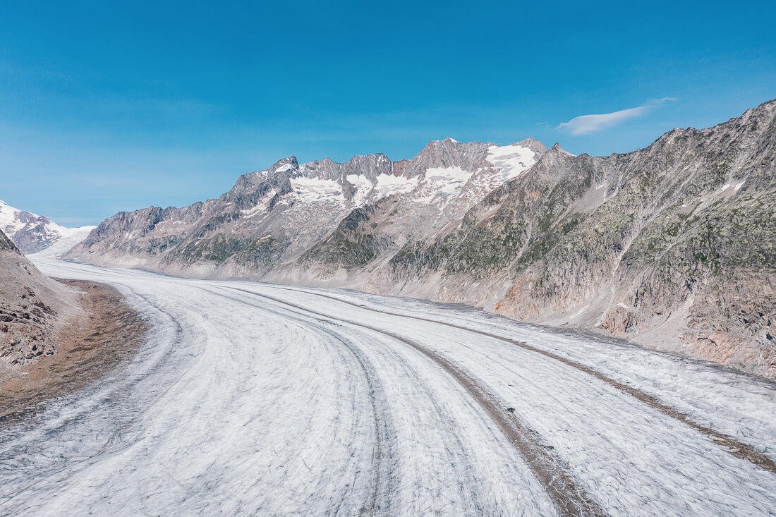 011 aletschgletscher luftaufnahmen drohne wanderung - Gletschertour zum Griesslisee und Aletschgletscher - Eis und Stille aus der Höhe