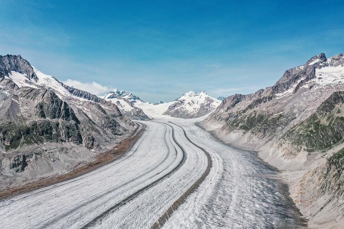 012 aletschgletscher luftaufnahmen drohne wanderung - Gletschertour zum Griesslisee und Aletschgletscher - Eis und Stille aus der Höhe