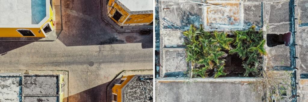 007 mexiko tempel yucatan 1024x340 - Alte Tempel und die gelbe Stadt Izamal – Yucatán aus der Höhe