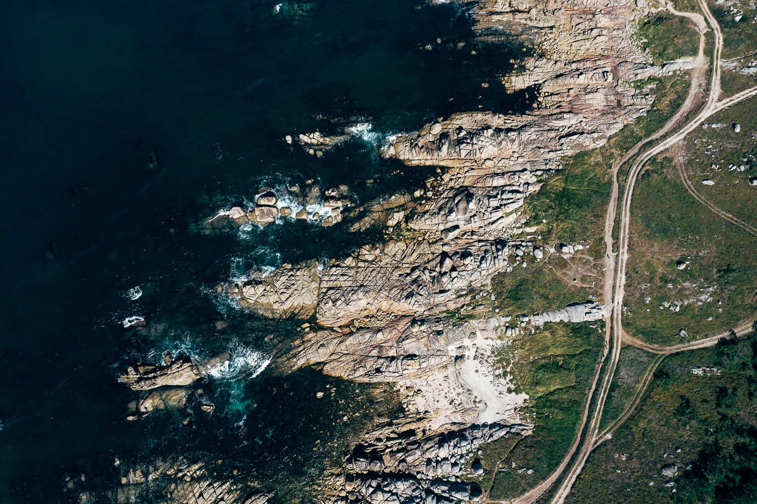 033 galizien kueste drohne luftaufnahme - Drone Images of the Northern Galician Coast – Rugged Beauty from the Air