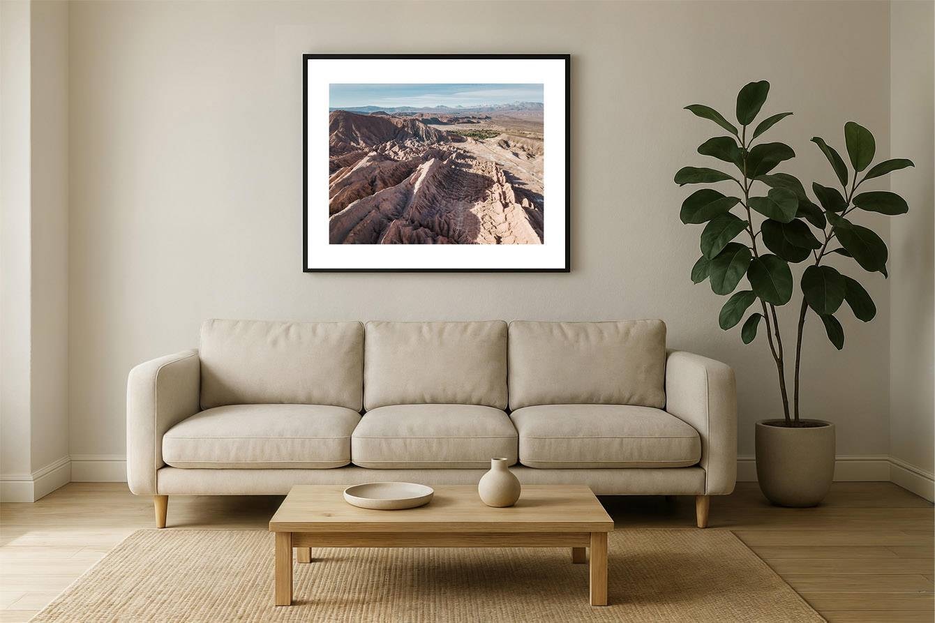 atacama 0002 wall - Atacama 02 - Luftaufnahme über das zerklüftete Terrain der Atacama-Wüste