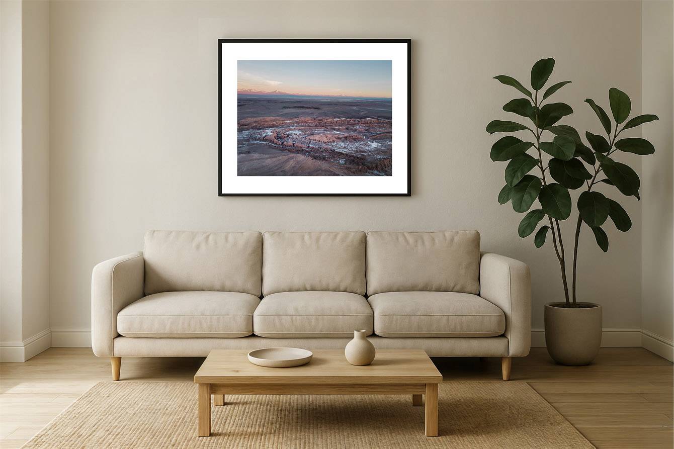 Atacama 04 - Luftaufnahme bei Sonnenuntergang über Salzflächen und Bergen der Atacama-Wüste atacama 0004 wall - Atacama 04 - Luftaufnahme bei Sonnenuntergang über Salzflächen und Bergen der Atacama-Wüste
