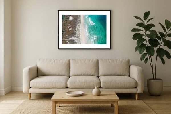 galizien i2v 0004 wall 1 600x400 - Galizien 03 - Drohnenaufnahme der makellosen Nordgalizien-Küste mit türkisfarbenem Wasser und weißen Sandstränden