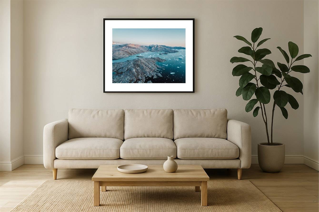 greenland i2v 0009 wall 1 - Grönland 08 - Drohnen-Luftaufnahme von Südgrönlands unberührter Landschaft