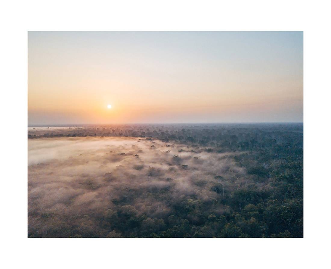 borneo bali 2018 0077 web - Borneo 02 - Ruhiger Sonnenaufgang über dem Dschungel Borneos mit sanft ziehenden Wolken