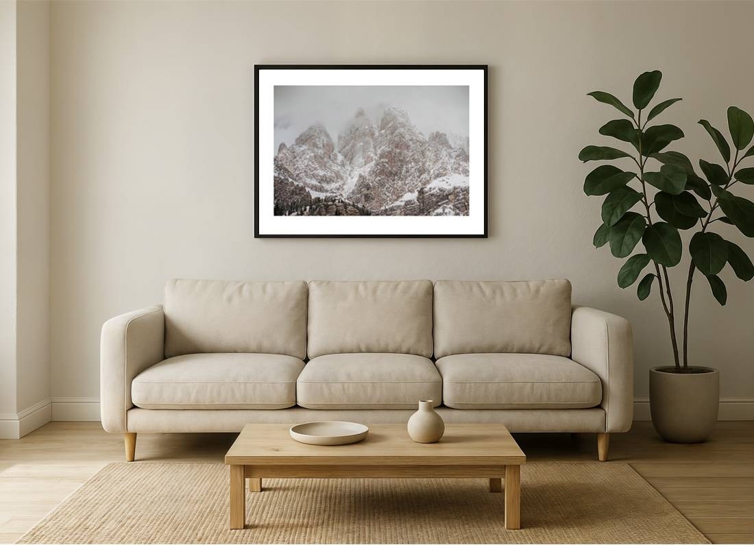 dolomiten i2v 0004 wall - Dolomiten 03 - Wintermajestät – Wolken ziehen über die Dolomiten-Gipfel