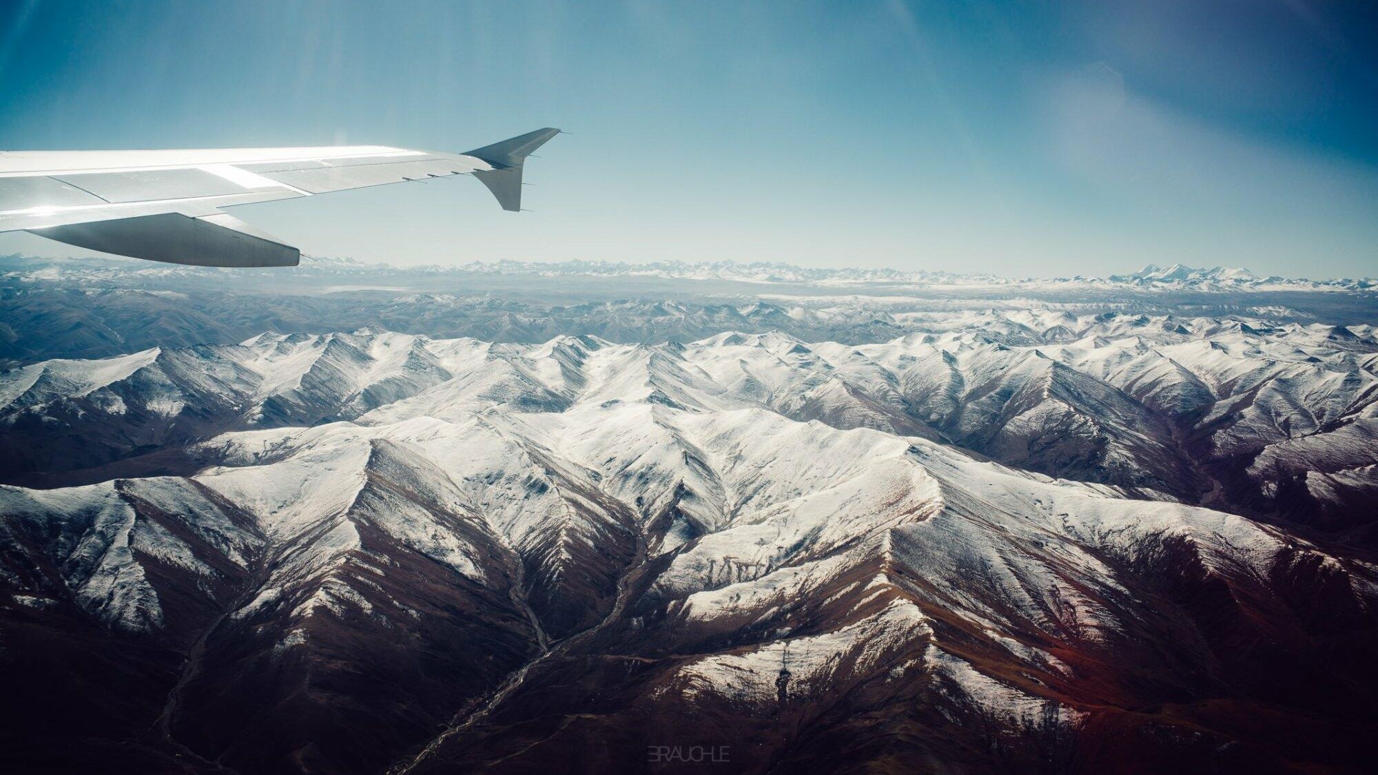 flight tibet nepal lhasa kathmandu everest himalaya 0001 - Flight over the Himalayas to Kathmandu