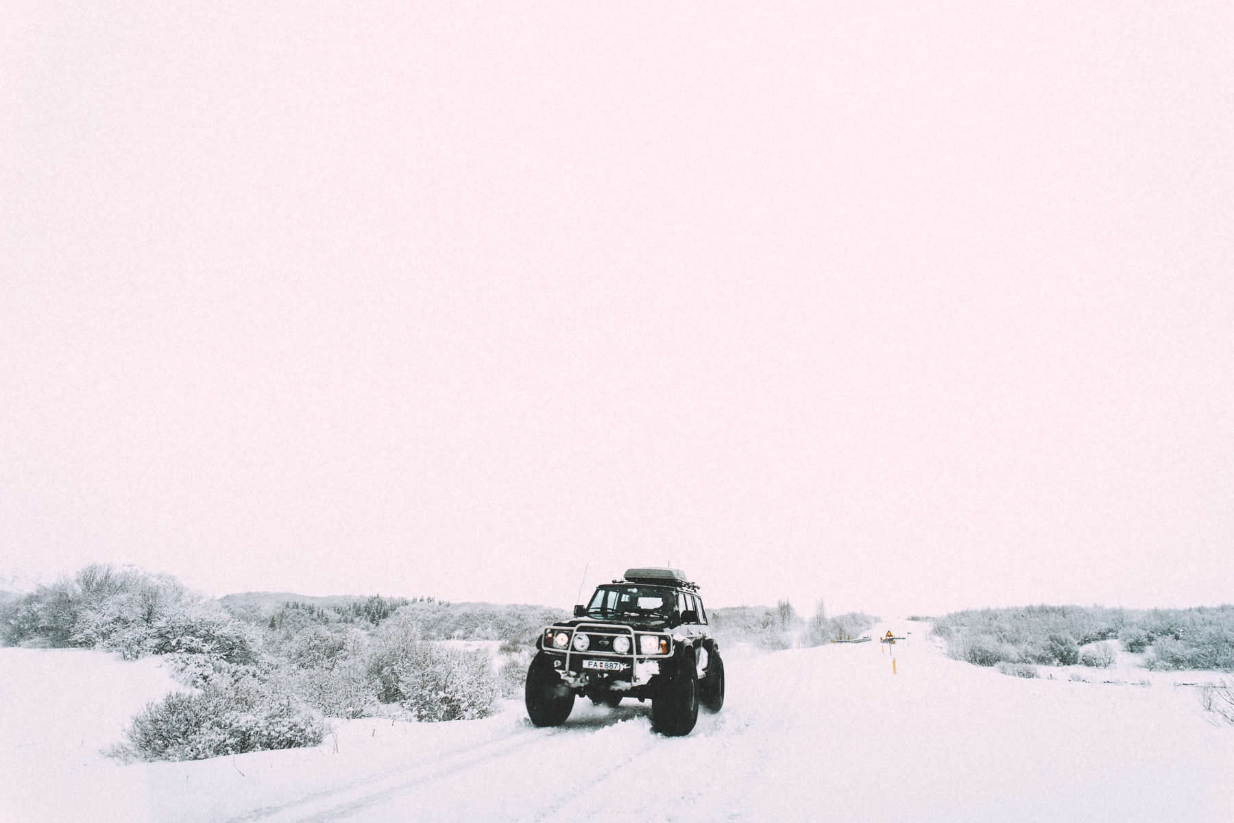 Iceland – Snowstorm between Fludir and the Highlands