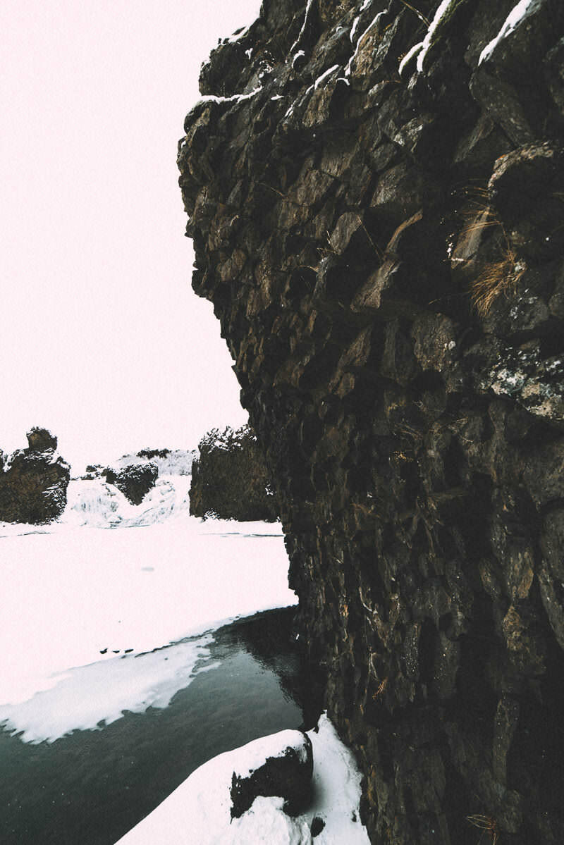 iceland hjalparfoss waterfall winter 0005 - Iceland – Hjalparfoss in Winter