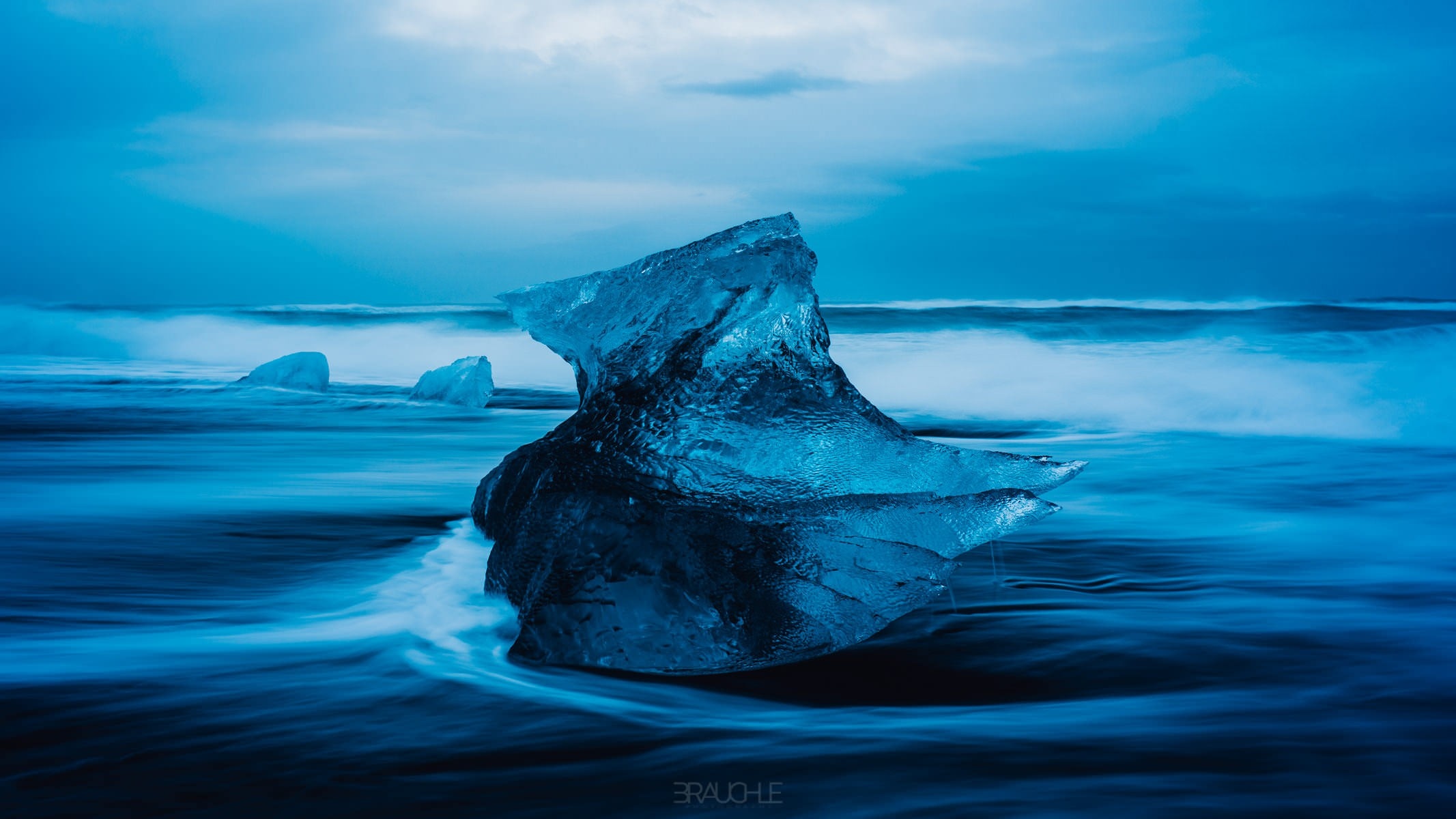 iceland joekurlarlon black beach ice blocks 4 - Ice Blocks on the Black Beach of Jökulsárlón