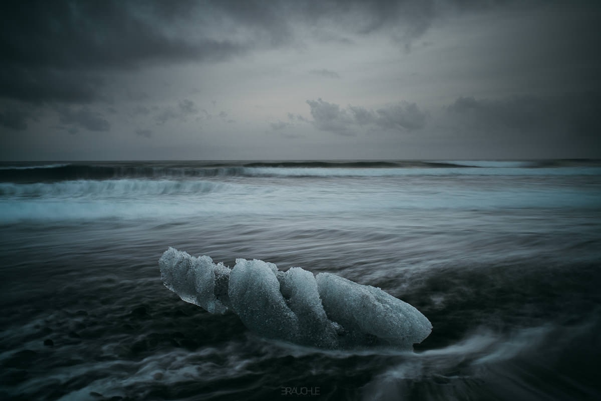 joekulsarlon black ice beach 0002 - Iceland – The Black Beach at Jökulsárlón Glacier Lagoon