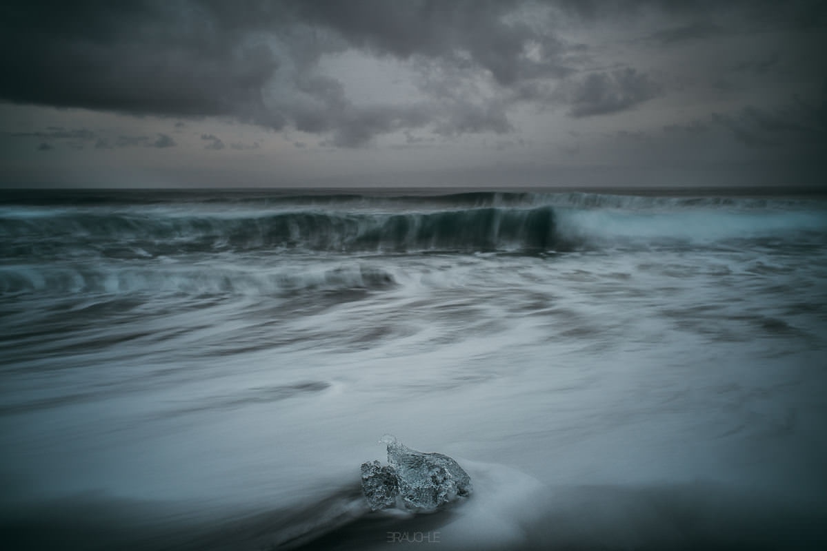 joekulsarlon black ice beach 0003 - Iceland – The Black Beach at Jökulsárlón Glacier Lagoon