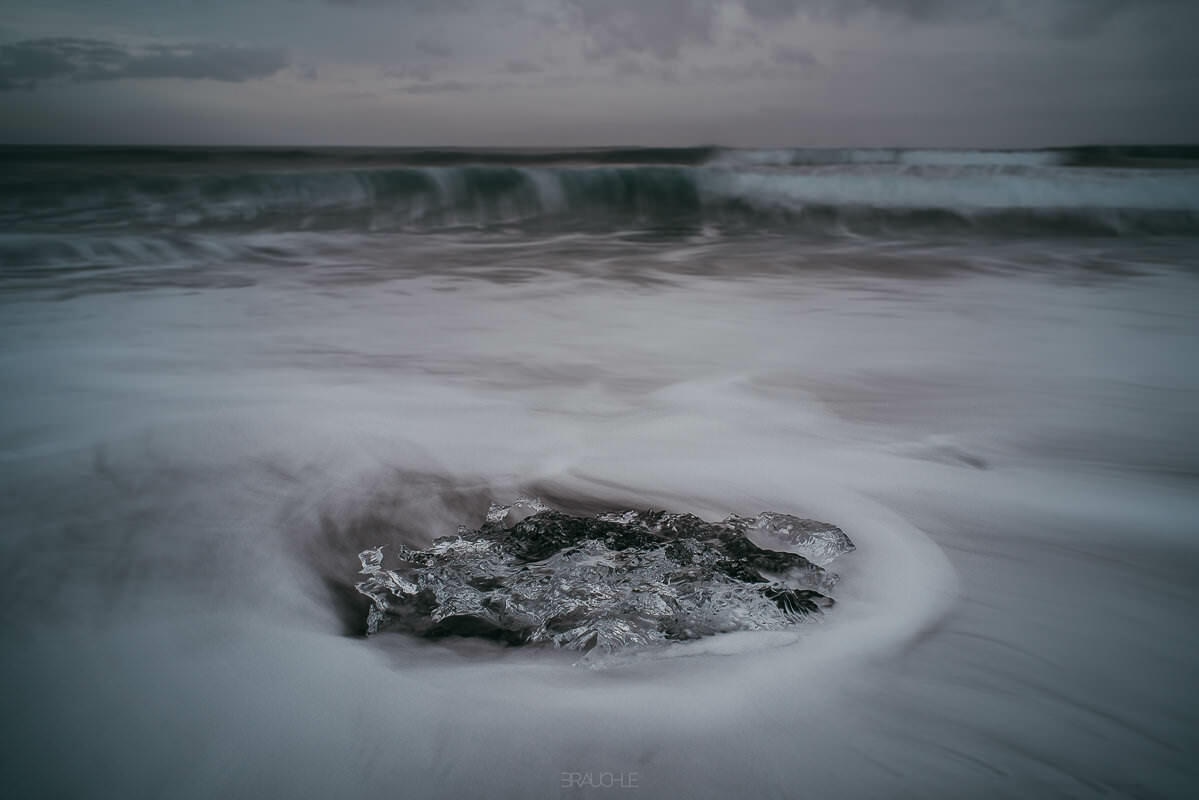 joekulsarlon black ice beach 0005 - Iceland – The Black Beach at Jökulsárlón Glacier Lagoon