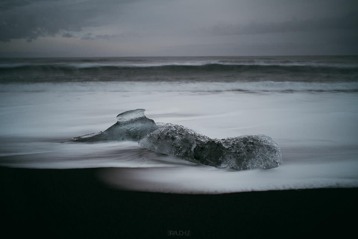 joekulsarlon black ice beach 0009 - Iceland – The Black Beach at Jökulsárlón Glacier Lagoon