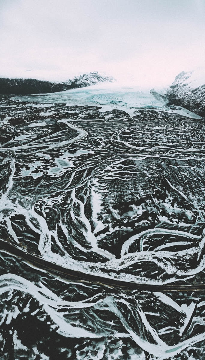 skaftafell glacier drone svinafellsjokul iceland 0014 - Islandia – Tomas aéreas del paisaje glaciar en el Parque Nacional Skaftafell