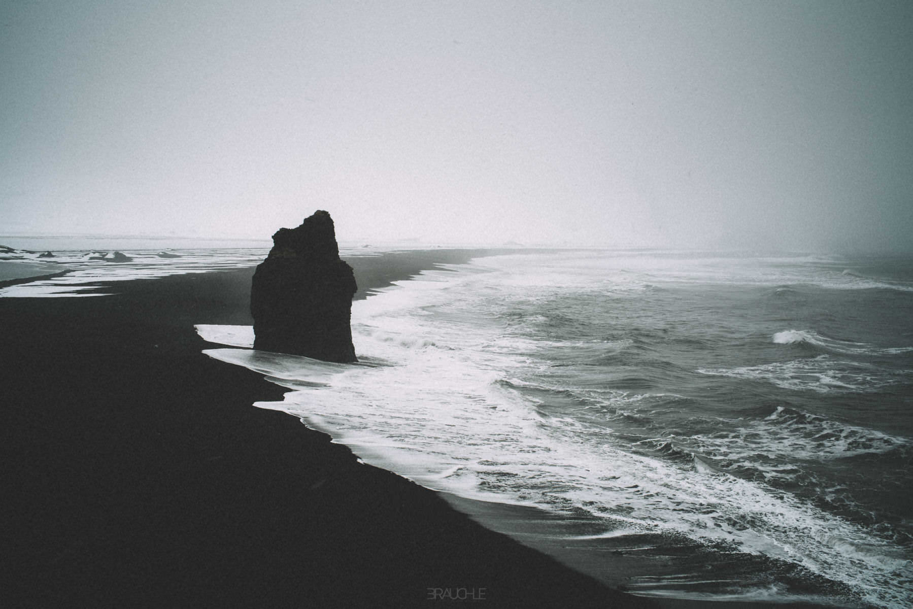 vik dyrholaey black beach iceland 0001 - Iceland – Basalt Cliffs at the Black Beach of Dyrhólaey