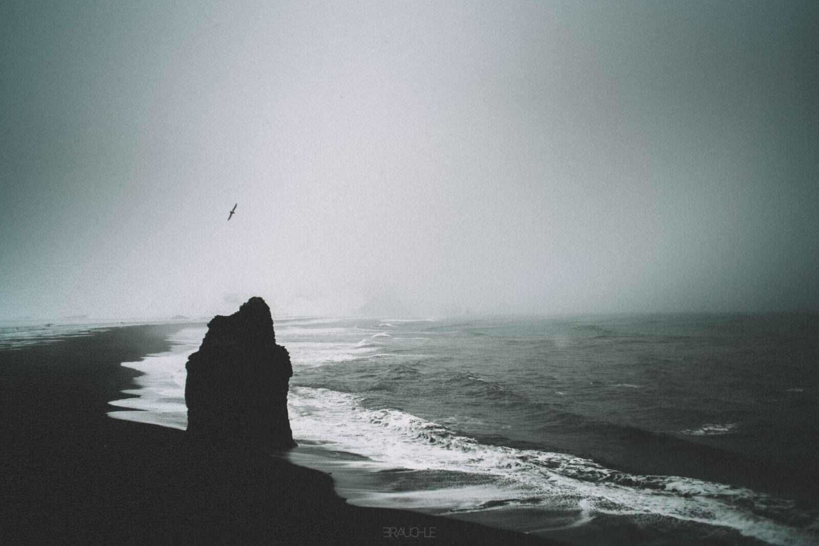 vik dyrholaey black beach iceland 0006 - Iceland – Basalt Cliffs at the Black Beach of Dyrhólaey