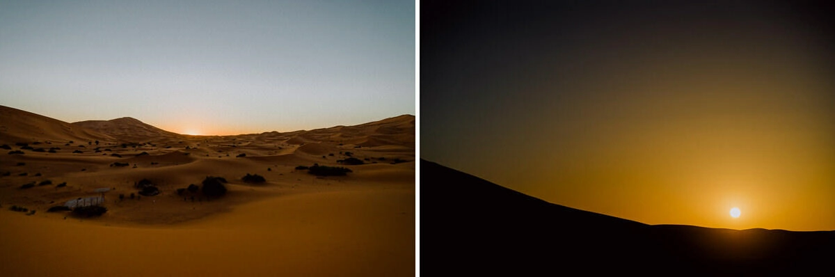 004 sahara desert camping sunrise - From the Sahara Across the Atlas Mountains