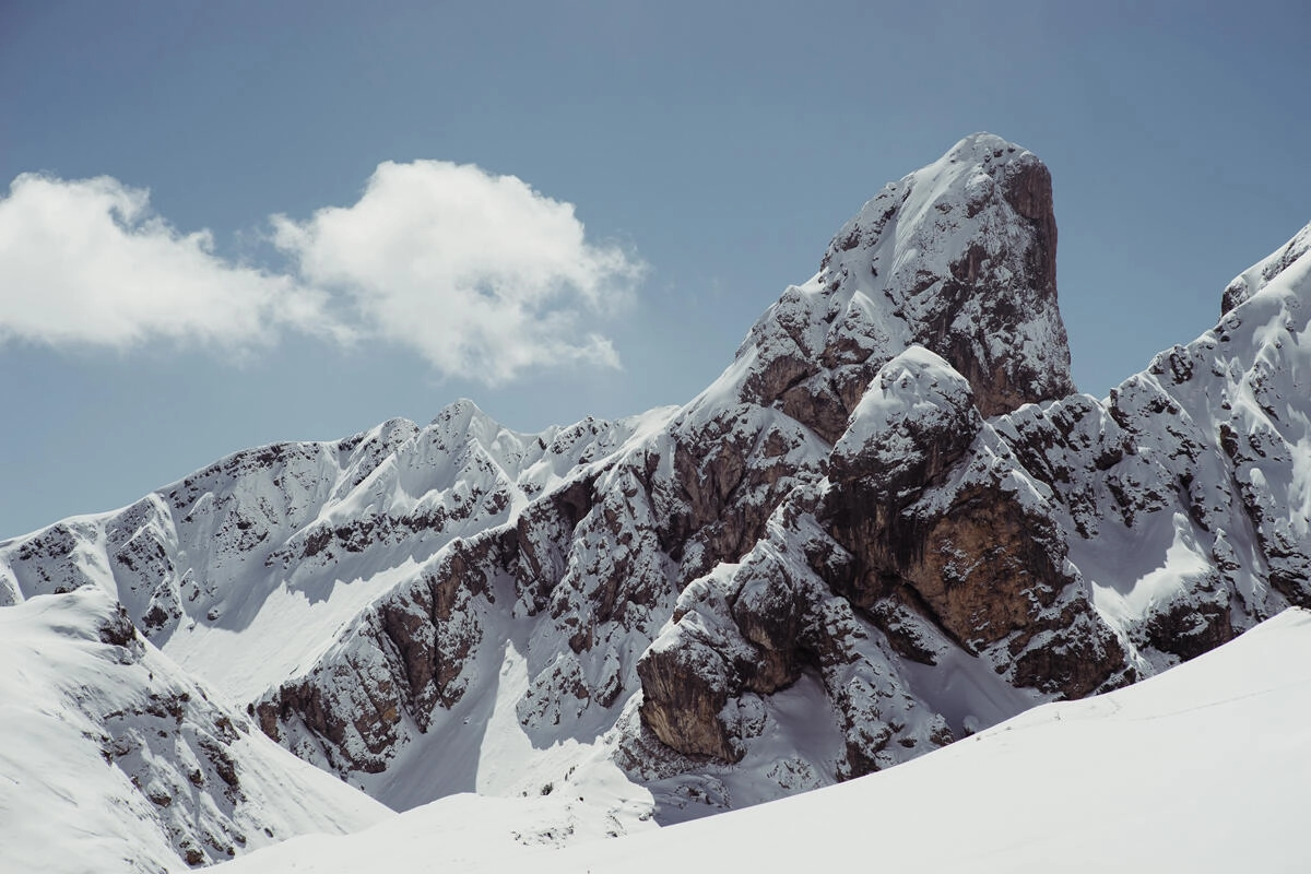 006 dolomiten wandern passo di giau - Dolomites – Snowshoe Hiking at Passo di Giau