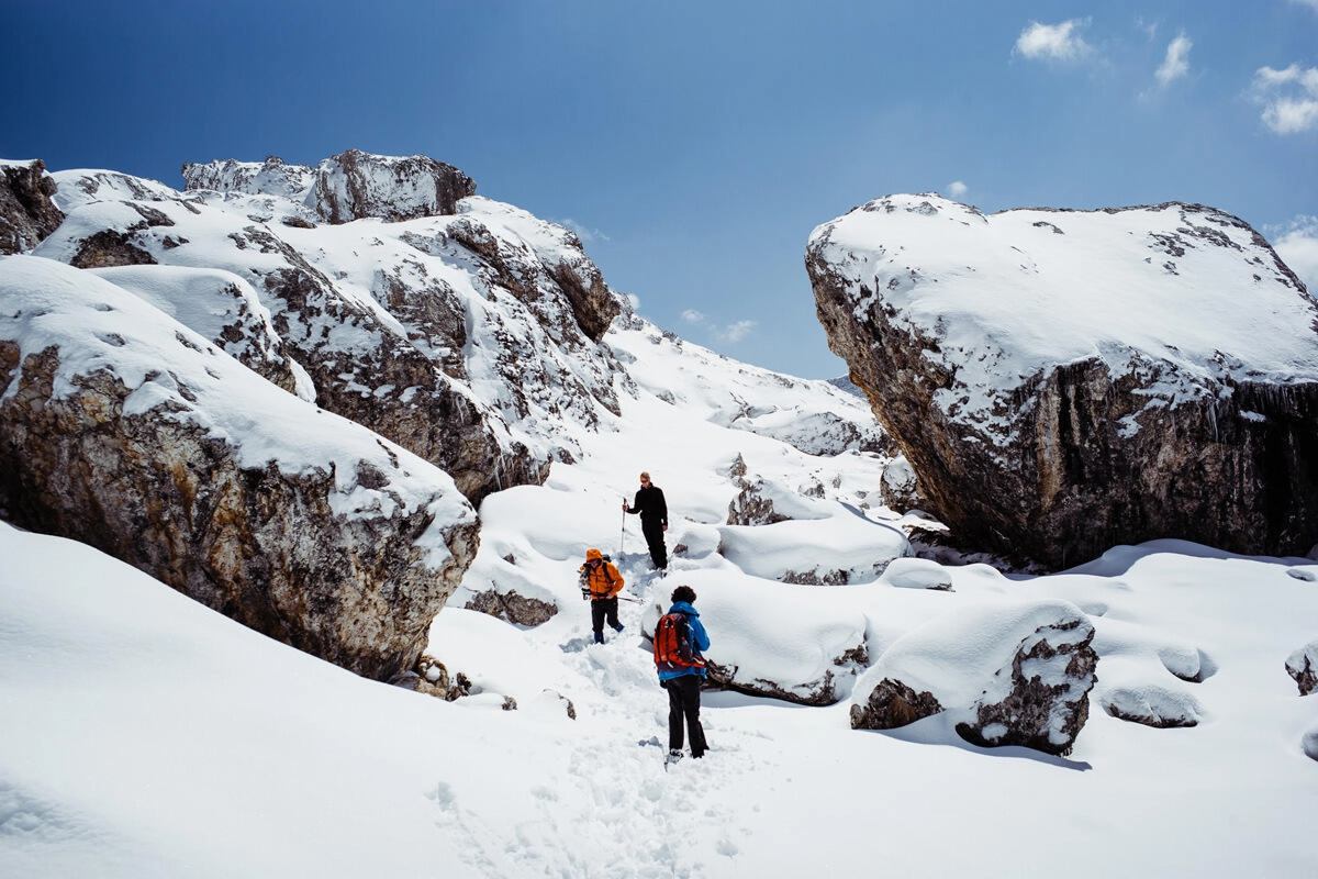 012 dolomiten wandern passo di giau - Dolomites – Snowshoe Hiking at Passo di Giau