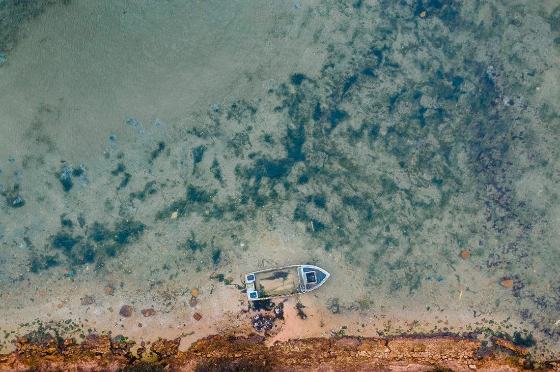007 drone saltfields algarve beach - Aerial Shots Along the Algarve Coast