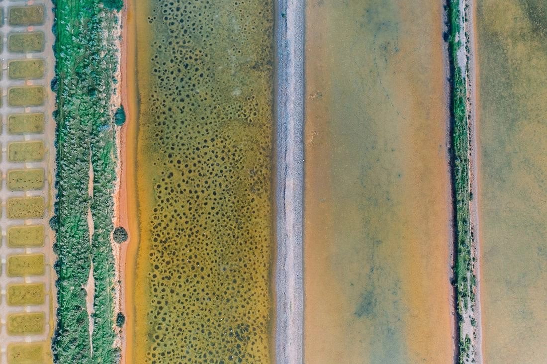 012 saltfields huelva algarve drone areal - Colors & Structures of the Salt Fields