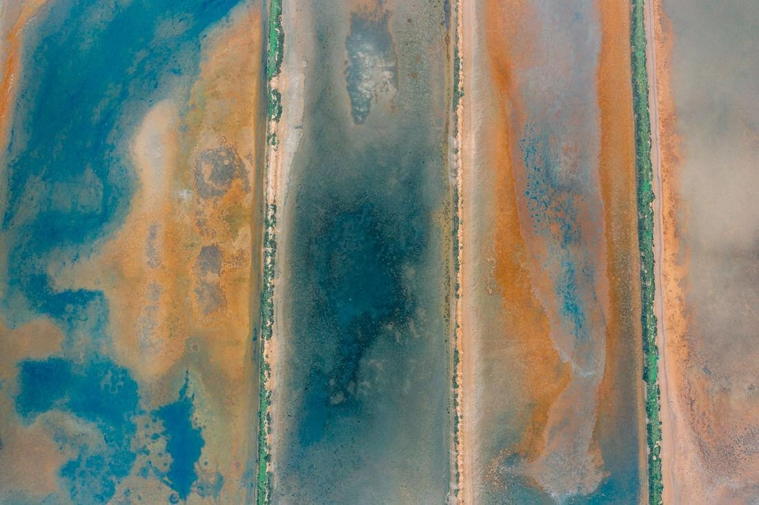 019 saltfields huelva algarve drone areal - Colors & Structures of the Salt Fields