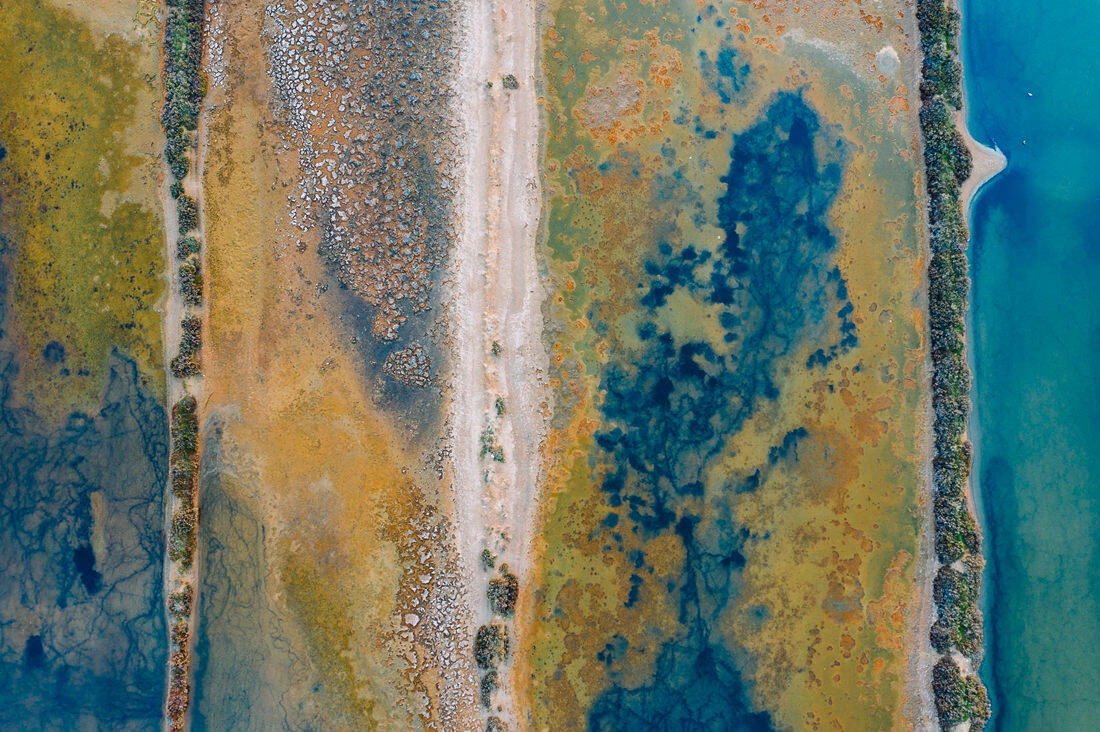 022 saltfields huelva algarve drone areal - Colors & Structures of the Salt Fields