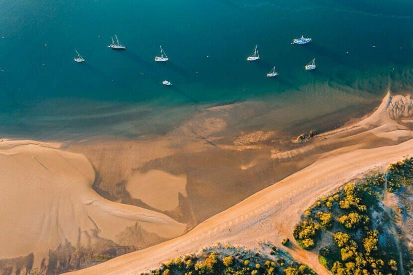 034 drone saltfields algarve beach