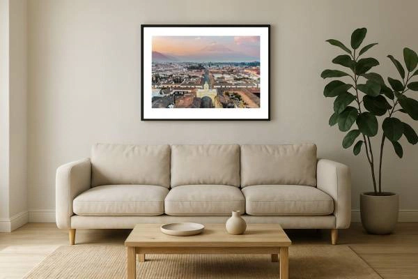 antigua i2v 0002 2 wall 600x400 - Guatemala 02 - Das alte Antigua Guatemala unter dem wachsamen Vulkan im Morgengrauen