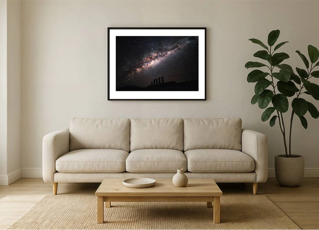 chile i2v 0008 wall - Chile 08 - Milchstraße gleitet über die Moai-Statuen auf der Osterinsel