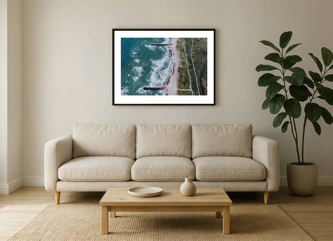 denmark i2v 0004 wall - Dänemark 03 - Ruhiger weißer Sandstrand in Dänemark mit sanften Wellen