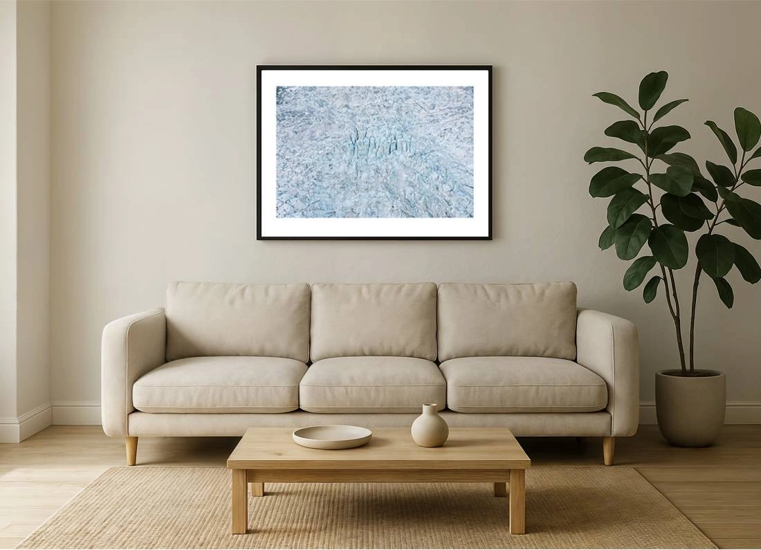 gletscher i2v 0001 wall - Gletscher 01 - Faszinierende Luftaufnahme der natürlichen Majestät des Mont-Blanc-Gletschers