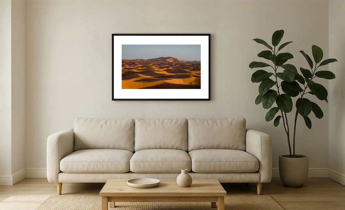 marokko i2v 0002 wall - Marokko 02 - Goldene Dünen im Sonnenuntergang