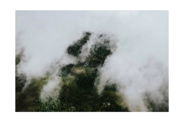 norway i2v 0002 web 600x400 - Norwegen 02 - Luftreise durch nebelverhangene Waldkronen mit treibenden Wolken