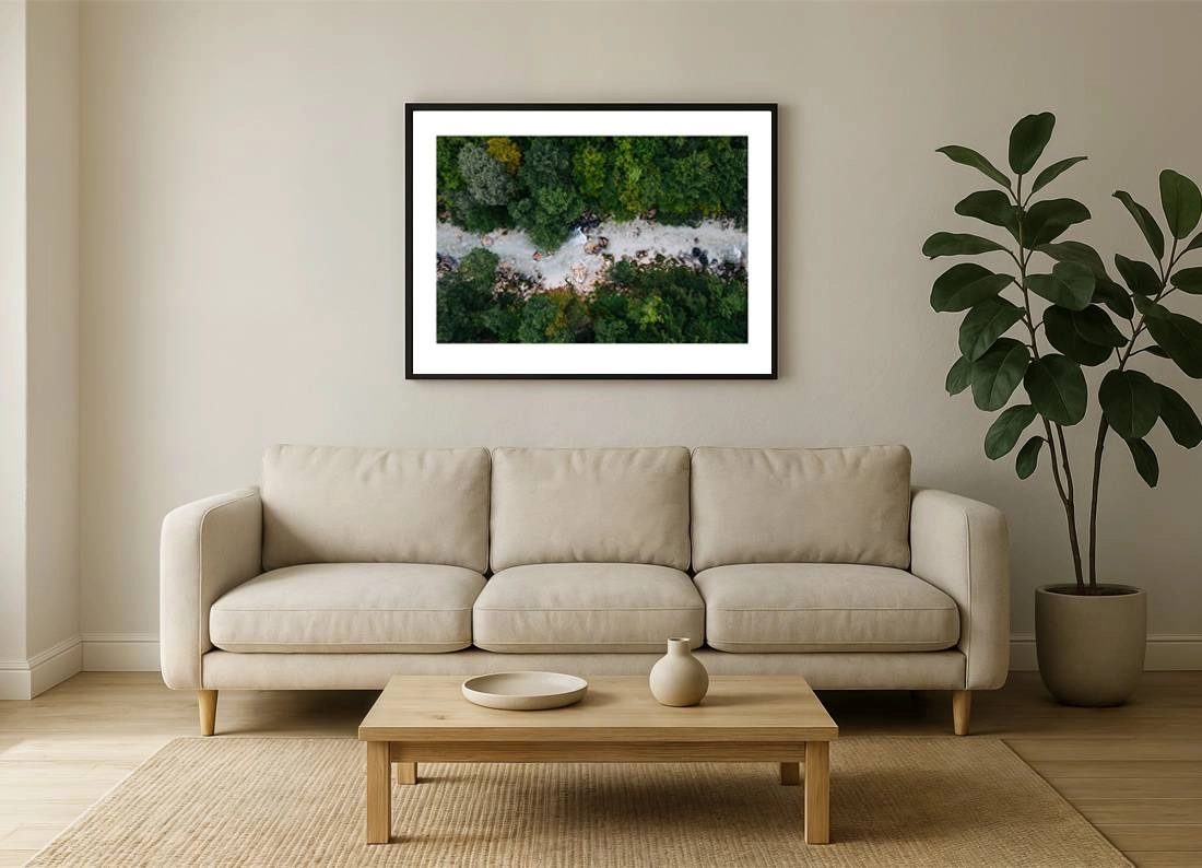 soca i2v 0003 wall - Slovenien 02 - Ruhige Luftaufnahme des Soca-Flusses