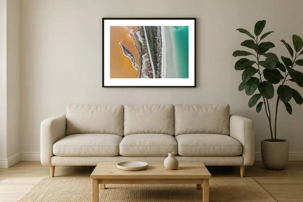 yucatan i2v 0008 wall 600x400 - Karibik 08 - Ruhige Luftaufnahme von lebendigen Küstengewässern und unberührtem weißen Strand