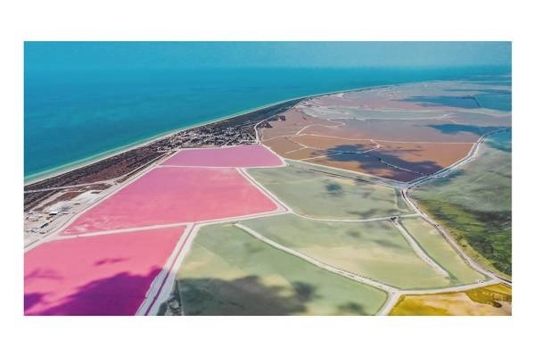 Karibik 09 - Drohnenflug über die bunten Salinen von Las Coloradas, Mexiko yucatan i2v 0009 web 600x400 - Karibik 09 - Drohnenflug über die bunten Salinen von Las Coloradas, Mexiko