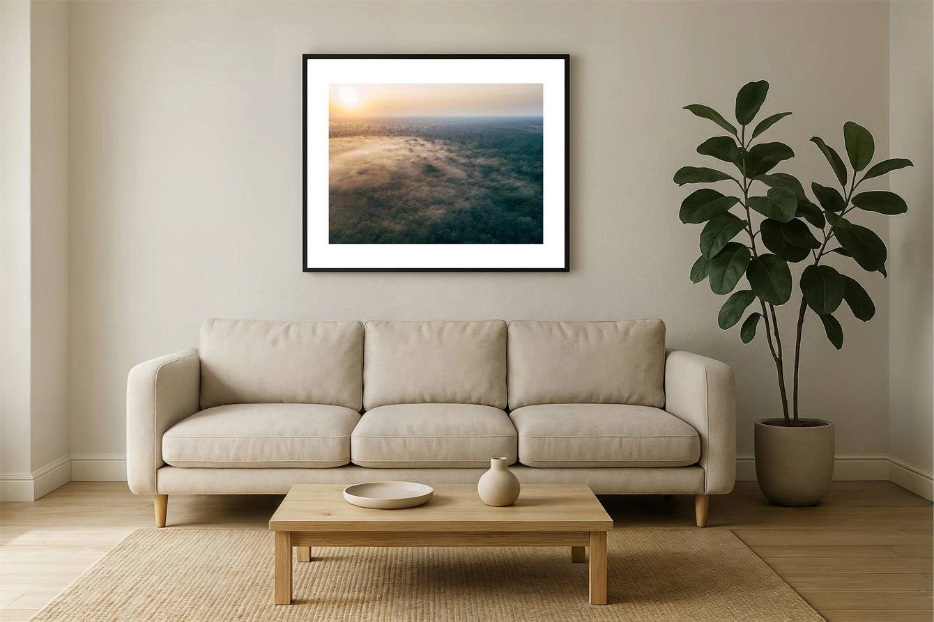 borneo bali 2018 0078 wall - Borneo 03 - Ätherischer Sonnenaufgang über dem uralten Regenwald Borneos mit Morgennebel